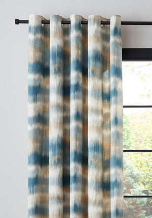Catherine Lansfield Modern Living Ombre Texture Eyelet Header Curtains, Teal