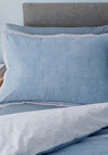 Catherine Lansfield Modern Living Oslo Textured Trim Duvet Cover Set, Denim Blue