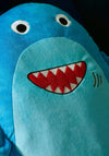Catherine Lansfield Sheldon the Shark 3D Cushion, Blue