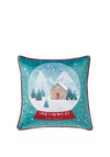 Catherine Lansfield Snow Place Like Home 45x45cm Cushion, Green
