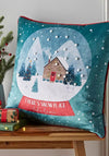 Catherine Lansfield Snow Place Like Home Filled Cushion, Green