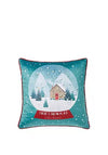 Catherine Lansfield Snow Place Like Home Filled Cushion, Green