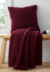 Catherine Lansfield So Soft Velvet Boucle Large Throw, Damson