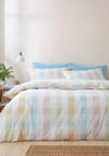 Catherine Lansfield Spring Check Reversible Duvet Cover, Pastel Multi