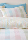 Catherine Lansfield Spring Check Reversible Duvet Cover, Pastel Multi