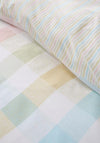 Catherine Lansfield Spring Check Reversible Duvet Cover, Pastel Multi
