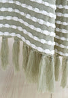Catherine Lansfield Stab Stitch Throw, Green