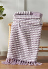 Catherine Lansfield Stab Stitch Throw, Lilac