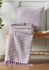 Catherine Lansfield Stab Stitch Throw, Lilac