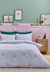 Catherine Lansfield Vintage Christmas Santa Duvet Cover Set, Pink