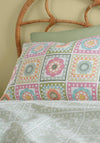 Catherine Lansfield Crochet Print Duvet Cover Set, Multi-Coloured