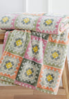 Catherine Lansfield So Soft Crochet Print Throw, Multi-Coloured