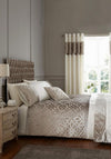 Catherine Lansfield Lattice Cut Velvet Duvet Cover, Natural