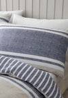 Catherine Lansfield Textured Banded Stripe Duvet Set, Navy