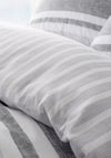 Catherine Lansfield Textured Banded Stripe Duvet Set, Grey