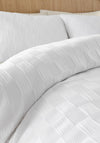 Catherine Lansfield Waffle Checkerboard Duvet Cover Set, White