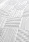 Catherine Lansfield Waffle Checkerboard Duvet Cover Set, White