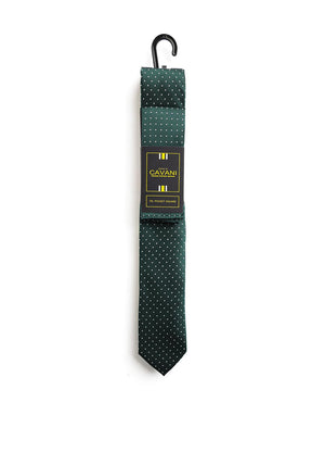 House Of Cavani Tie and Pocket Square Set, Green