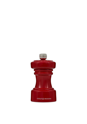 Cole & Mason Hoxton 4” Pepper Mill, Red Gloss