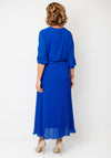 CD Studio V-Neck Pleated Dress, Royal Blue