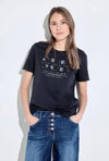 Cecil Wording Print T-Shirt, Universal Blue