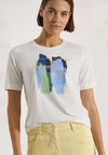Cecil Graphic Print Elasticated Hem T-Shirt, White