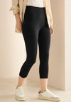 Cecil Cropped Basic Leggings, Black