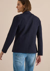 Cecil Textured Cotton Blazer, Navy