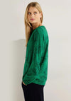 Cecil V-Neck Paisley Print Blouse, Easy Green