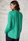 Cecil Button up V Neck Blouse, Green
