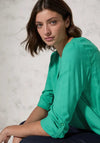 Cecil Button up V Neck Blouse, Green