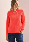 Cecil Chenille Long Sleeve Sweatshirt, Orange
