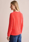 Cecil Chenille Long Sleeve Sweatshirt, Orange