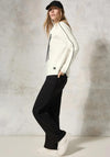 Cecil Cowl Neck Contrast Trim Sweatshirt, Cream