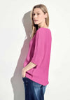 Cecil Crepe Structure Blouse, Bloomy Pink