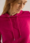 Cecil Structural Pattern Drawstring Sweatshirt, Cosy Coral