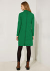 Cecil Half Zip Knitted Knee Length Dress, Easy Green