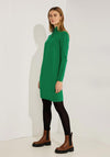 Cecil Half Zip Knitted Knee Length Dress, Easy Green