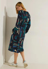 Cecil Graphic Print Midi Dress, Night Sky Blue