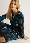 Cecil Graphic Print Midi Dress, Night Sky Blue