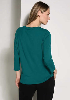 Cecil Embellished Long Sleeve Top, Teal
