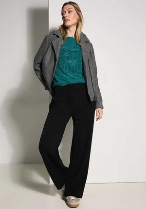 Cecil Embellished Long Sleeve Top, Teal