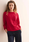 Cecil Embroidered Front Sweatshirt, Red