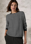 Cecil Geometric Print Blouse, Black