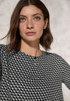 Cecil Geometric Print Blouse, Black