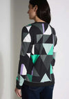 Cecil Geometric Print Long Sleeve Top, Black