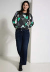 Cecil Geometric Print Long Sleeve Top, Black