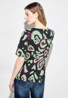 Cecil Geo Printed T-Shirt, Black