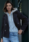 Cecil Detachable Hood Scuba Jacket, Navy