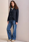 Cecil Detachable Hood Scuba Jacket, Navy